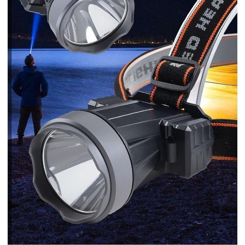 Large Capacity Solar Charging, Ultra Long Battery Life, Strong Light Battery Display, Multifunctional Headlight Type-C Solar Rechargeable