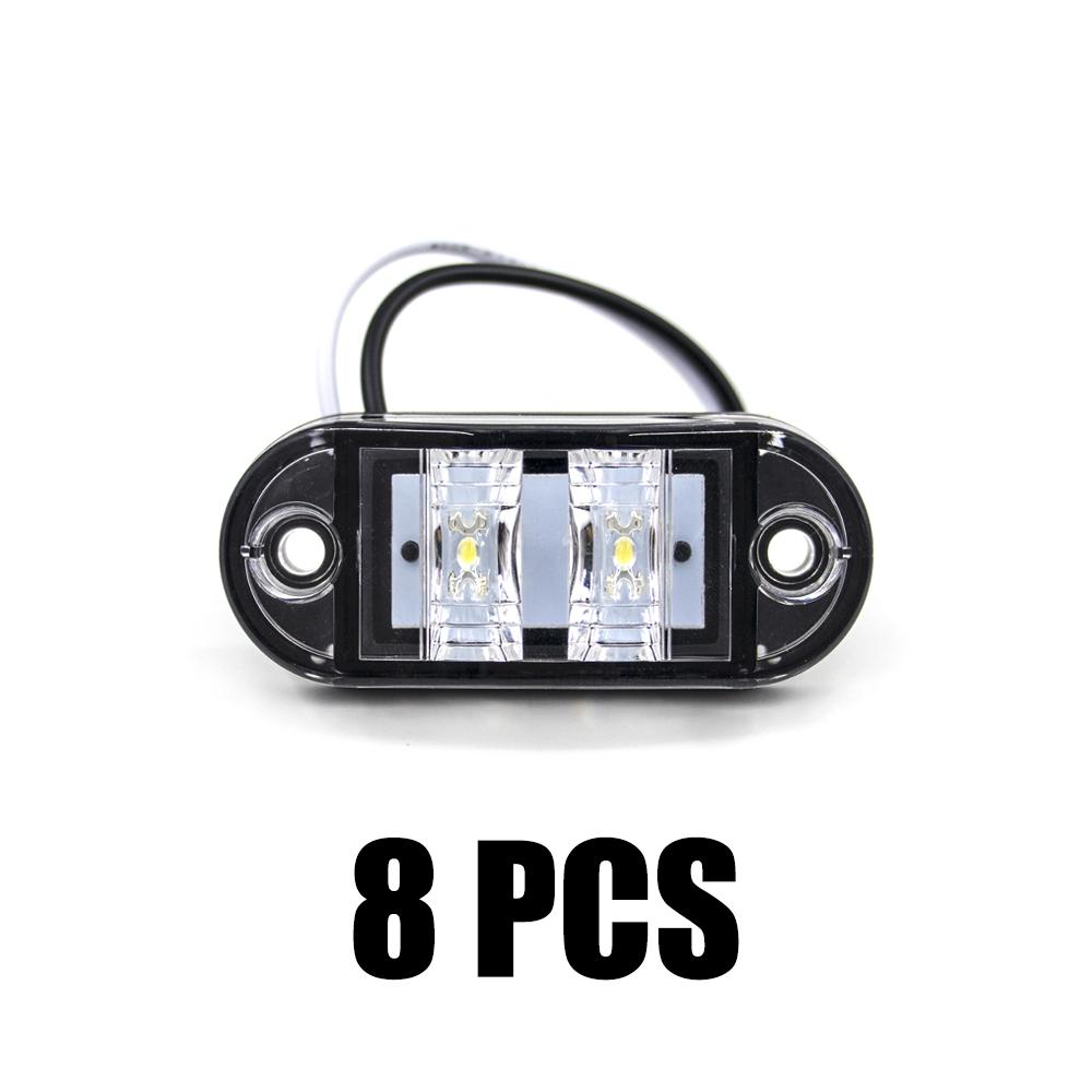 6x/8x/10x 12V 24V LED Side Marker Lights Warning Light Auto Car External Lights Trailer Truck Yellow White Red Clearance Lights