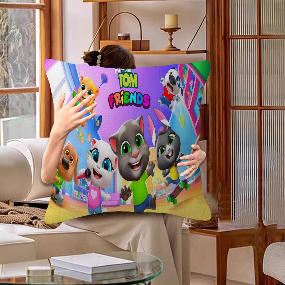 T-Talking T-Tom And Friends Cartoon Pillow Cover Sofa Cushion Cover Home Room Decoration Children Gift