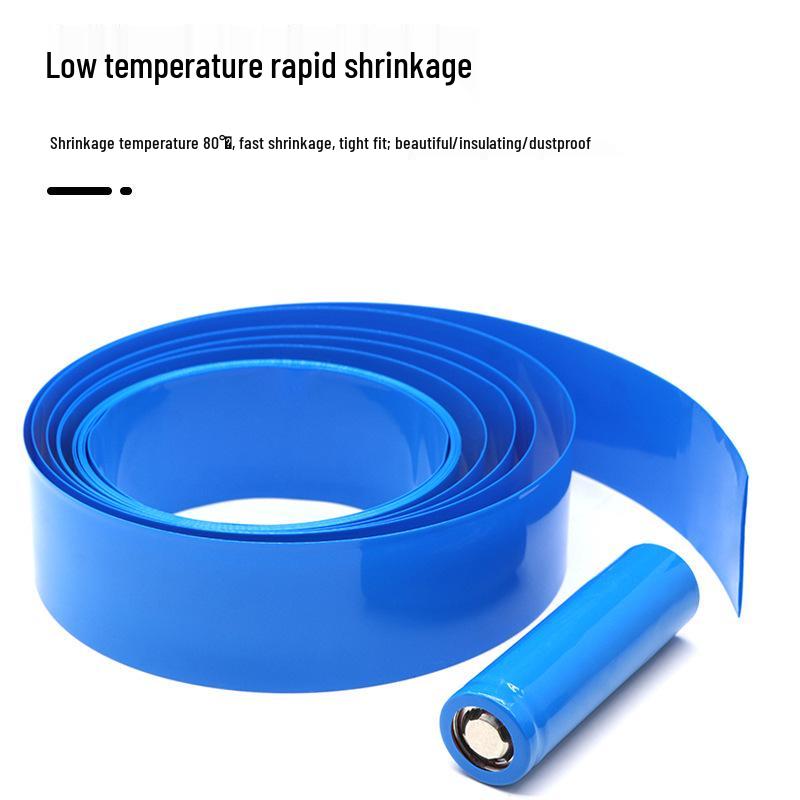 

Синя термозбіжна ПВХ плівка для акумуляторного блоку 18650 - Ізоляційна, Захисна, Вогнезахисна трубка, 7-625 мм. 7mm Width (5m)