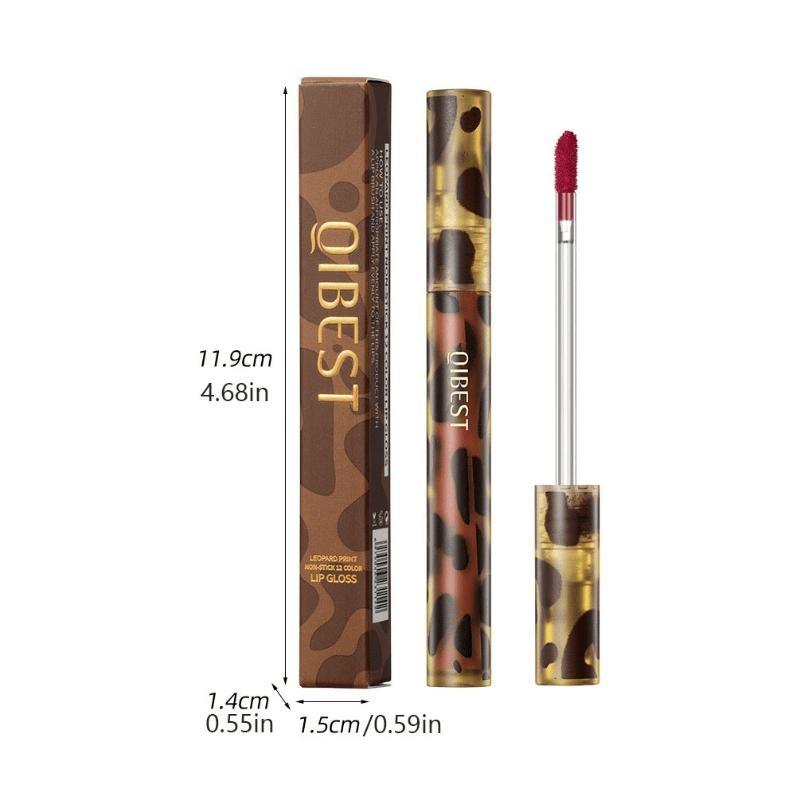 Matte Velvet Misted Leopard Lip Glaze Is Easy To Apply Color, Does Not Stain The Cup, Does Not Fade