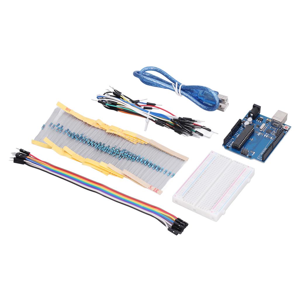 Basic Starter Kit PCB Metal Beginners Electronic Components with Free PDF Tutorial Compatible for R3