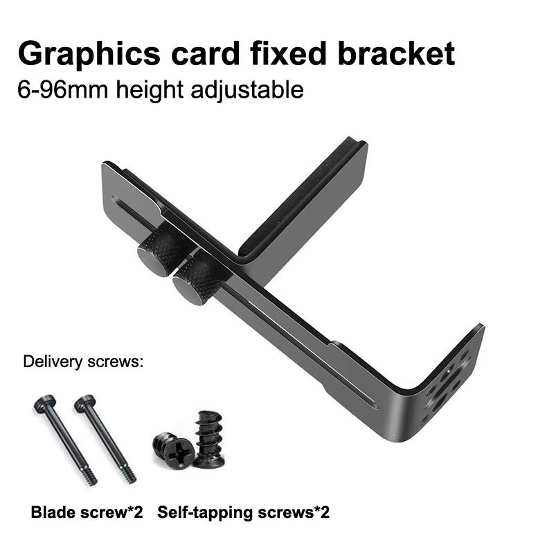Computer Graphics Card Holder Metal Bracket Adjustable GPU Stand Fan Support Strengthening Stabilizer