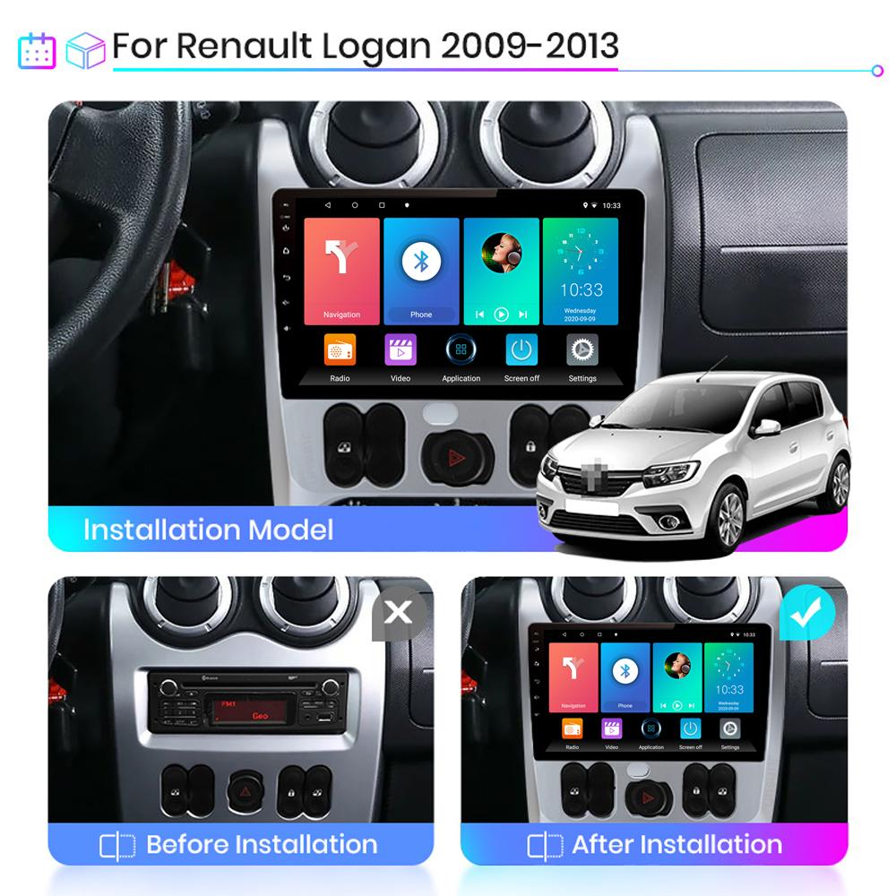 9 Zoll Android Carplay Für Renault Logan I Sandero 2009-2015 Auto Radio Multimedia Video Player GPS Navigation WIFI 2 + 32GB
