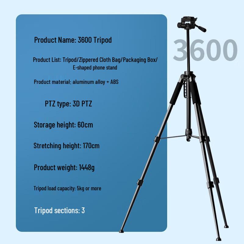 YIXI Professional Aluminum Camera Tripod