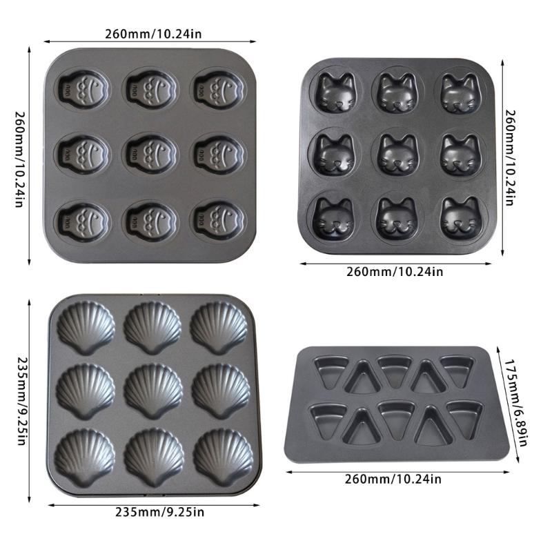 Carbon Steel Animal Mold Baking Pan For Even Heat Distribution Easy Cleaning Bakeware For Pastries Cookie