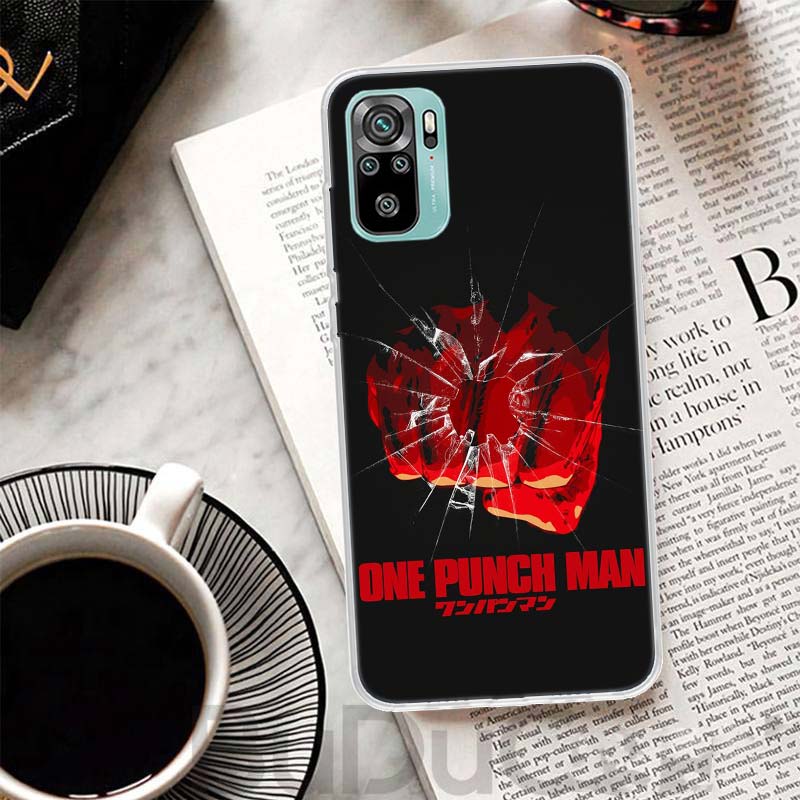 One P-Punch-Man Saitama King Cover For Xiaomi Redmi Note 14 13 12S 12 11 Pro Plus Phone Case 11S 10S 10 11E 11T + 9S 9 Print Coq