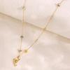 Goldener Delfin Titanstahl Halskette - Meeres Schlüsselbein Kette Edelstahl Schmuck für Damen