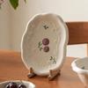 Light Luxury Relief Ceramic Plate Sweet Lovely Dessert Salad Plate Delicious Dishes Dining Plates Exquisite Tableware Rice Bowls