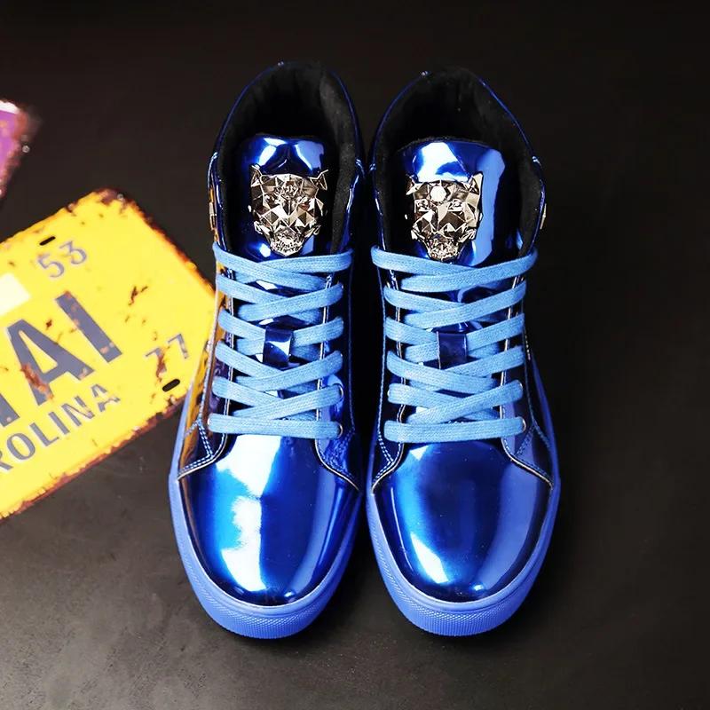 Pantofi de stradă bărbați high-top 2025 Pantofi casual pentru bărbați la modă cu efect de oglindă Pantofi de skateboard pentru bărbați Adidași casual Zapatos Para Hombre