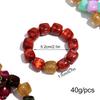 New Acrylic Irregular Square Bead Bracelet for Women Trendy Stack Resin Geometric Elastic Bracelets Autumn Winter Jewelry Gift