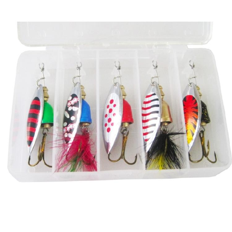 5Pcs Fishing Spoons Lures Sequins Baits Casting Fishing Lures Baits Fishing Lures Spinner Baits Metal Spoon Fish Lures 1