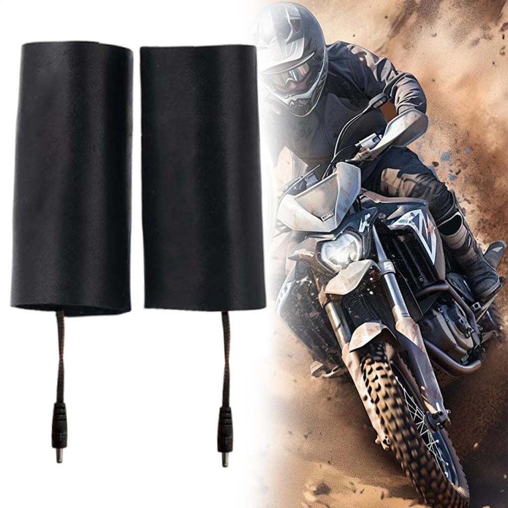Motorcycle Heated Grips 3 Temperature Settings Cycling Hand Heater Motorcycle Heated Grips Cover for Winter Cold Weather Scooter