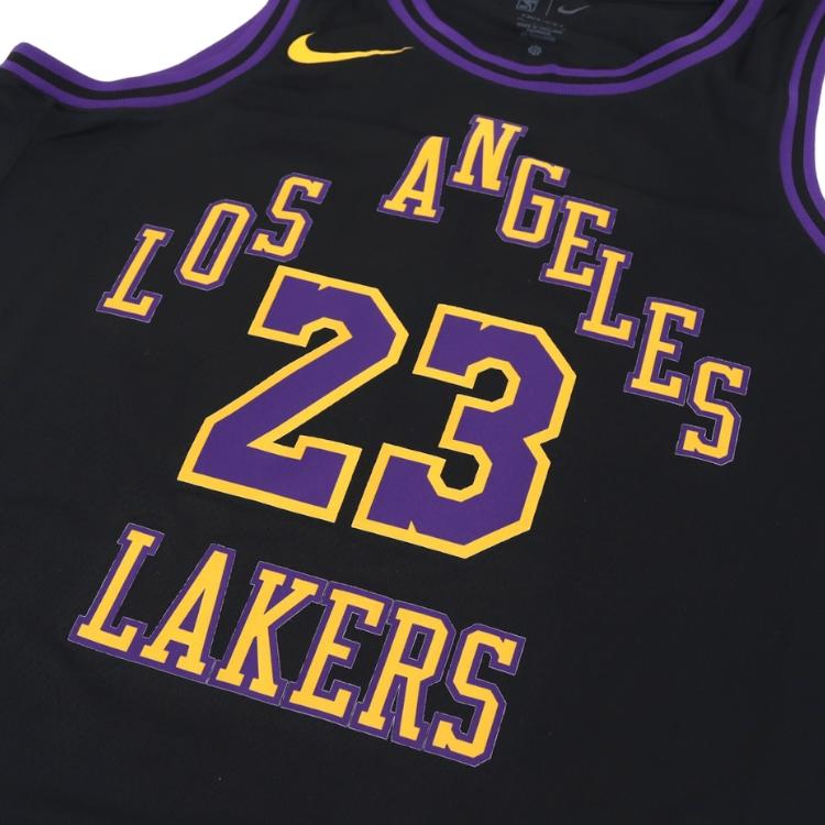 New Nike Lebron James Los Angeles Lakers City Edition 2023/24 Men's Nike Dri FIT NBA Swingman Jersey Black DX8506-012