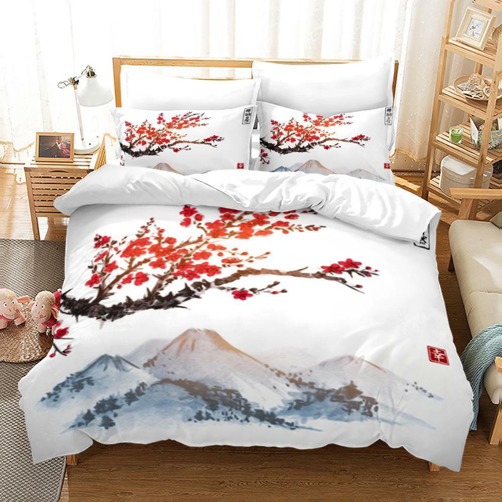 Ink Painting Doona Quilt Duvet Cover Set Pillowcase Single Double Queen Size Bed
