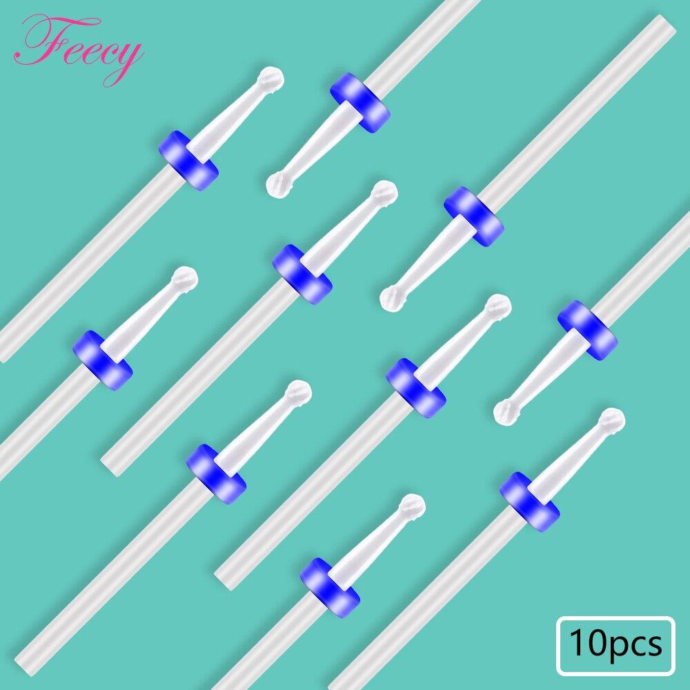 10PCS Milling Cutter For Manicure Set Ceramic Nail Drill Bits Cutters for Removing Gel Varnish Manicure Machine Accessories Mill