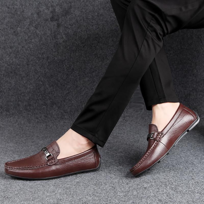 Fashion Mens Loafers Men Casual Spring Autumn Casual Shoes 2024 Luxury Brand Men's Business Shoes Genuine Leather for Men Slip On Shoes