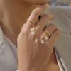 Yori Stainless Steel Shiny Cubic Zirconia Drop Tassels Fascinating Rings  for Women Trendy 18K PVD Plated Jewelry Waterproof