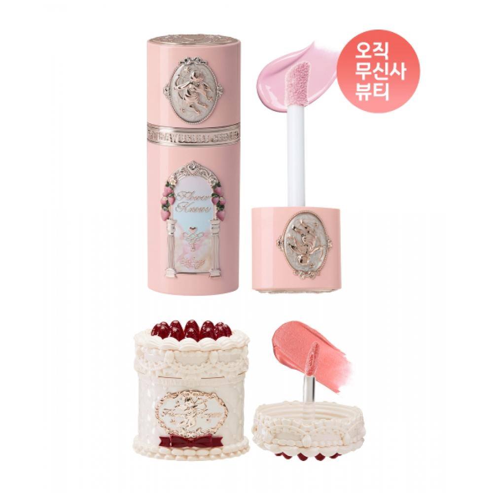 Flowerknows Strawberry Cupid Collection Liquid Blush + Cake Lip Cream CONTOUR 06 COLD BREW/V09 velvet