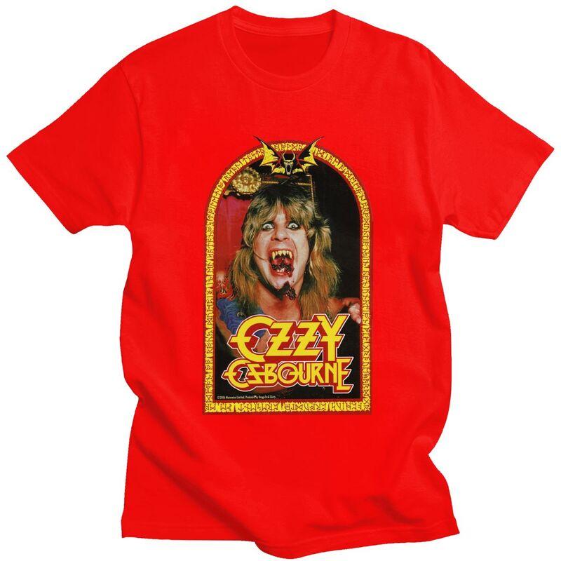 Custom Heavy Metal Rock Ozzy Osbourne T Shirts Men Pure Cotton Tee Tops Tshirt Tshirt Clothing