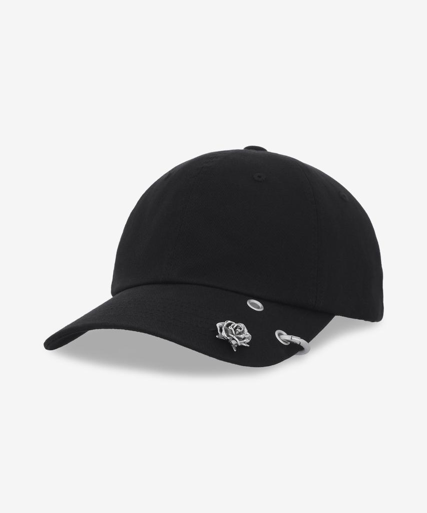 Weldeon Rose & Piercing Ball Cap - Black / Wdah026404Ubk