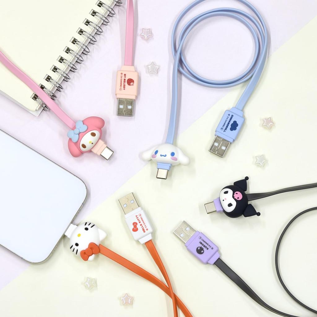 Gourmandies Sanrio Characters Kuromi USB Mascot Cable Type-C (SANG-486KU)