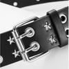 Gothic Double Row Buckle Waistband Metal Men Belt Trend Star Rivet Belt  Jeans Accessories