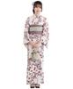SOUBIEN Floro Yukata Set Free Small Hydrangea Floral Brown and Light Women's Two-Piece (Yukata/Heko Obi), Size, Pattern, Gray, Ykt10148-obs10066