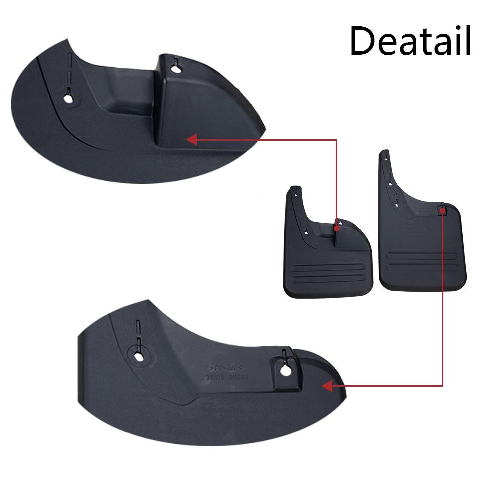 Clapete de noroi Aparatoare de stropire Aparator de noroi Aparatoare pentru Toyota Hilux Vigo 2006-2014 2WD Negru 4buc