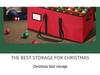 Foldable Oxford Cloth Christmas Ornament Storage Box with 128 Compartments