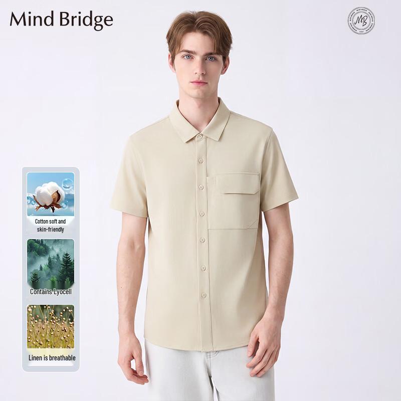 Mind Bridge Men s Short-Sleeve Casual Shirt XL