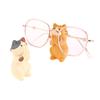1Pc Japan Style Glasses Mobile Phone Holder Stationery Desktop Cat Decoration Collectible Home Decor Resin Craft Ornaments