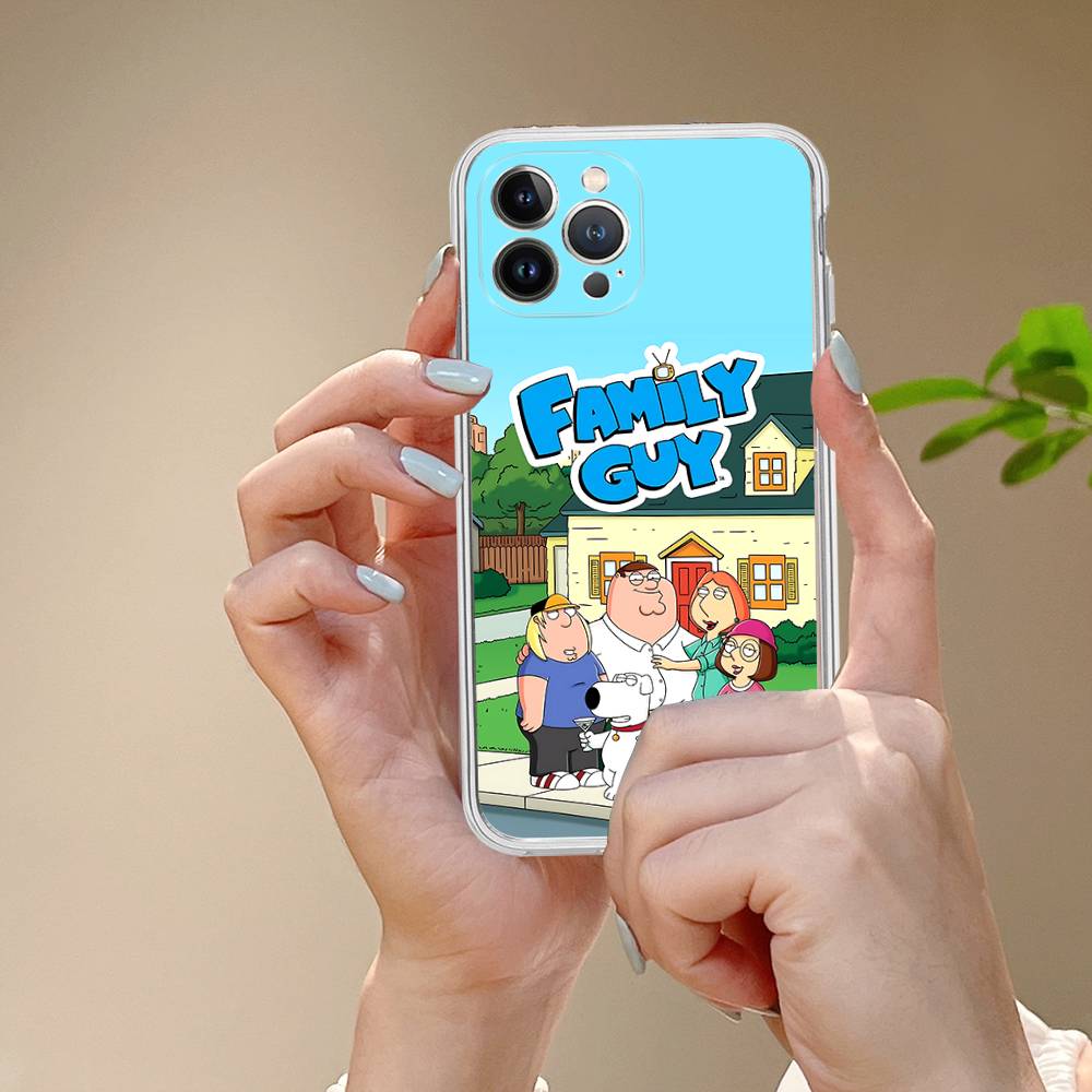 Aesthetic F-Family G-Guy Transparent Phone Case For IPhone 16 15 14 13 12 11 Pro Max Plus Soft Cover