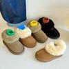 Youth Style Shoes Kids Winter Warm Snow Boots With Faux Fur Lining Soft Sole Non-Slip Toddler Boy Girl Slip-On Ankle