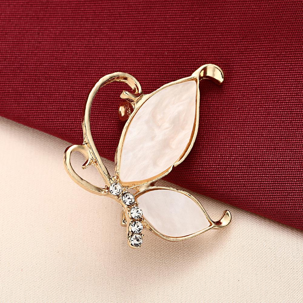 European & American Light Luxury Diamond-Encrusted Butterfly Brooch: Elegant, Fashionable, Versatile Clothing Accessory