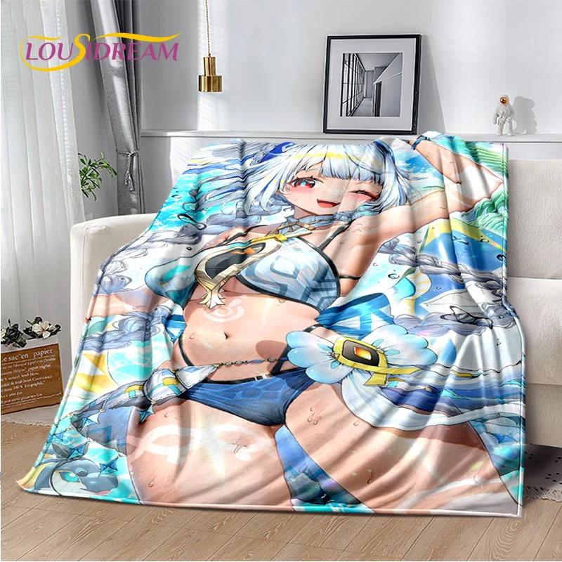 New Genshin Impact Character Solo Cartoon Game Soft Blanket,Soft Throw Blanket for Home Bedroom Bed Sofa Picnic Child Gift