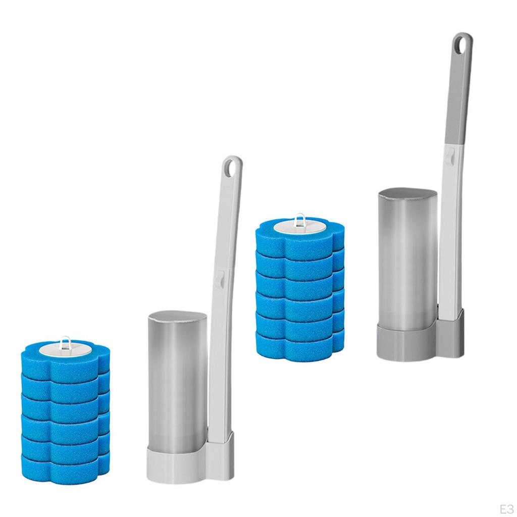Single Use Toilet Brush Set and Holder Professional Easy Installation Bathroom Accessories