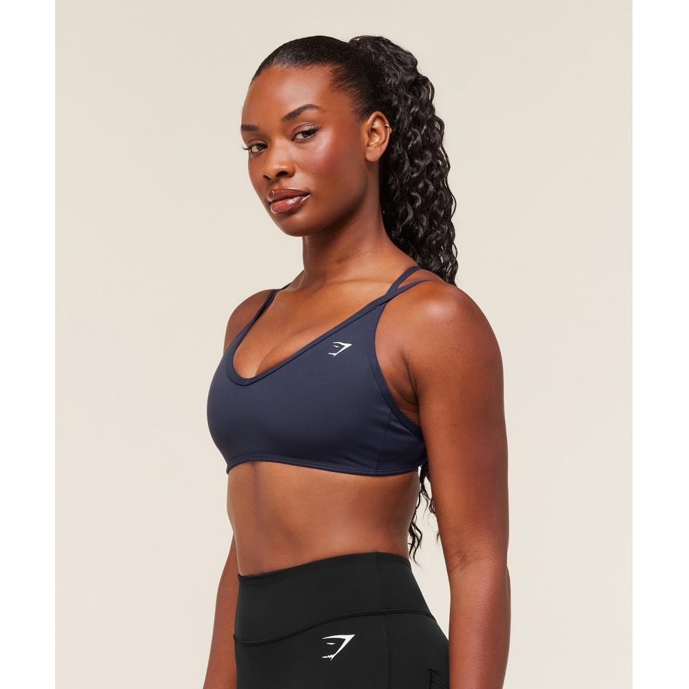 Gymshark Back Gains Sports Bra Heavy Blue B8a5u Uctn