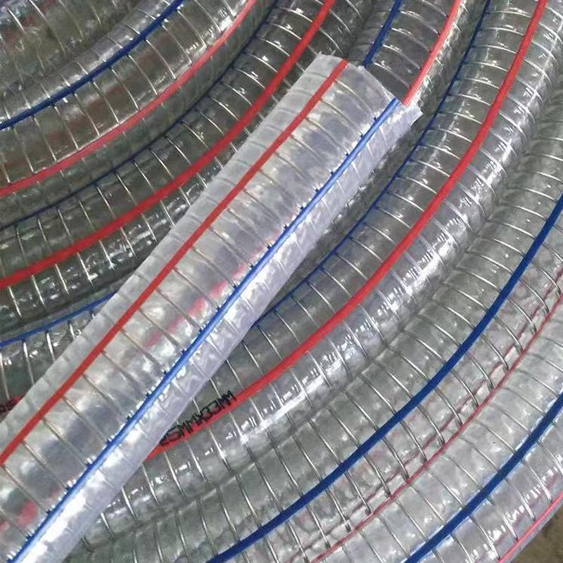 PVC Transparent Steel Wire Hose High Temperature Resistant Antifreeze Pipe16/19/25/32/38/40/45mm Plastic Water