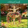 Fairy Style Vintage Basin Hanging Ballet Dancer Mermaid Planter Resin Decorative Flower Pot With Metal Chain Weather Resistant Plant Hanger Outdoor