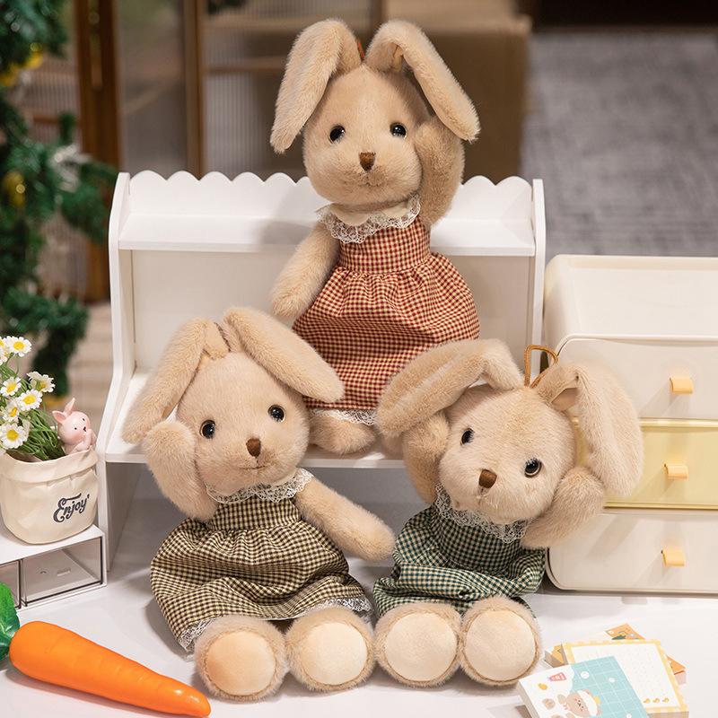 Clothes Long Ears Rabbit Doll Plush Toy Little White Rabbit Doll Girls Accompany Soothing Ragdoll