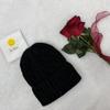 New rabbit fur knitted hat women's solid color twist wool hat winter outdoor warm single-layer ear protection pullover hat