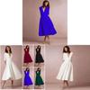 Robe élégante et décontractée en maille pour femme, avec col en V, disponible en plusieurs couleurs.