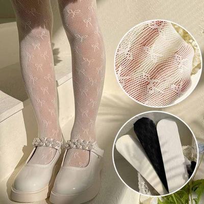 Summer Children Pantyhose Bow Thin Leggings New Lace Stockings  Baby
