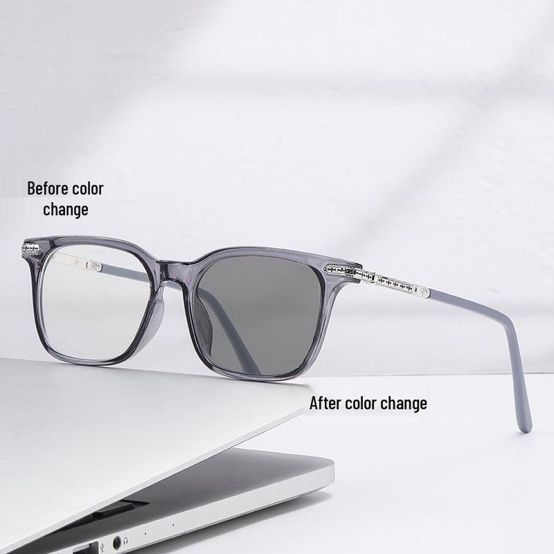 

Retro Photochromic Prescription Glasses: Fashionable Anti-Blue Light & Versatile Lenses