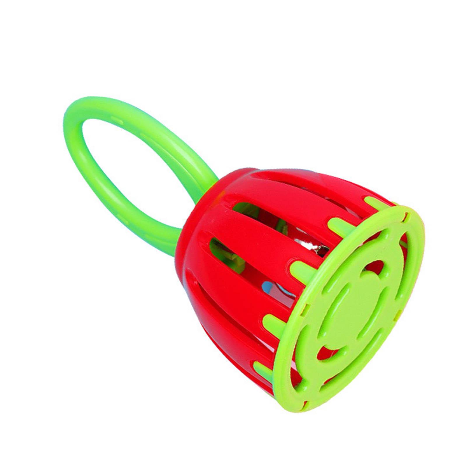 

Ручной колокольчик, погремушка, пластиковый шейкер, Игрушка-колокольчик для детей, красный, зеленый зелёный/красный