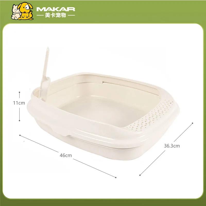 

Кошачий туалет увеличенного размера с защитой от брызг 60 см, очень большой кошачий туалет с песком, туалет для домашних животных, товары для животных
