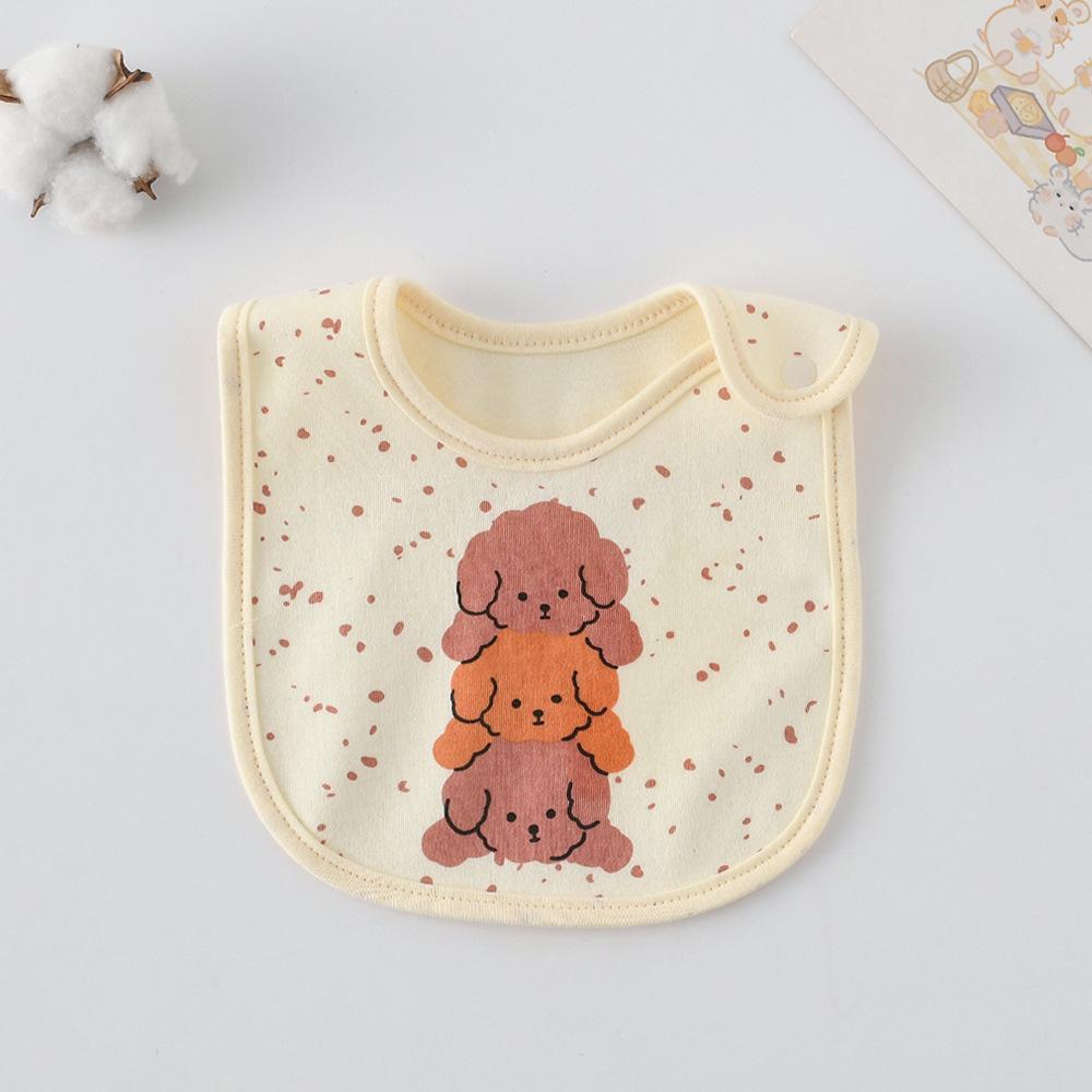 Korean-Style Cartoon Cotton Baby Bib – Waterproof, A-Class Saliva Towel