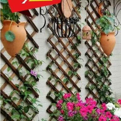 Justerbart Korrosionsbeständigt Trädgårdsstaket i Trä och Dekorativ Klätterställning för Inomhusbruk