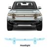 Rivian R1T TPU Transparent Headlight & Mirror Film Set